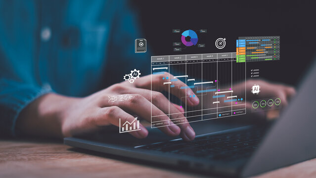 Digital innovation and artificial intelligence transforming modern business strategy, enabling advanced project planning, data-driven insights, and smart solutions for corporate success.