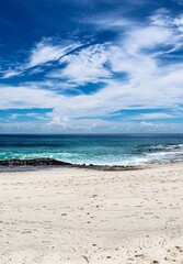 Seychelles Islands beach with turquoise ocean water