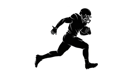 Obraz premium Dynamic Football Player Silhouette in Action – Bold Vector Running Pose