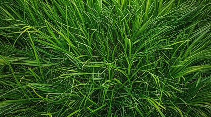 Abstract closeup of vibrant green grass blades creating a textured pattern