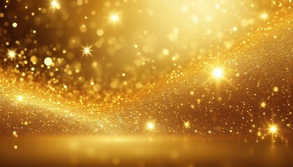 Obraz premium a shimmering gold glitter texture with sparkling highlights on a golden background represents luxury celebration and elegance ai generative
