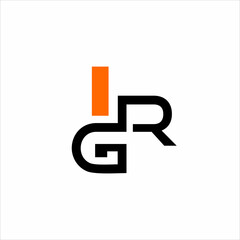 Simple and elegant GR letter logo design.