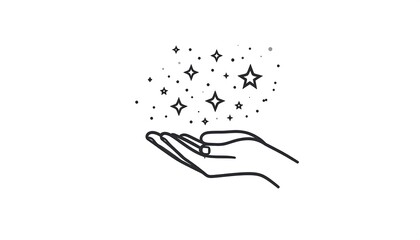 Hands holding stars