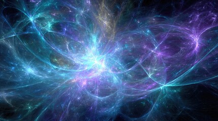 Abstract Colorful Space Nebula