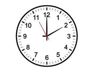 Simple black and white clock face