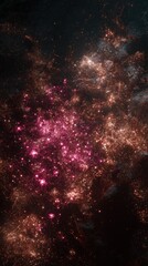Fototapeta premium Colorful Starry Galaxy Cluster In Outer Space