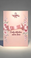 Health poster for breast cancer support awareness