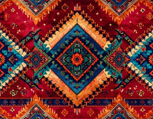 Vibrant, patterned rug design