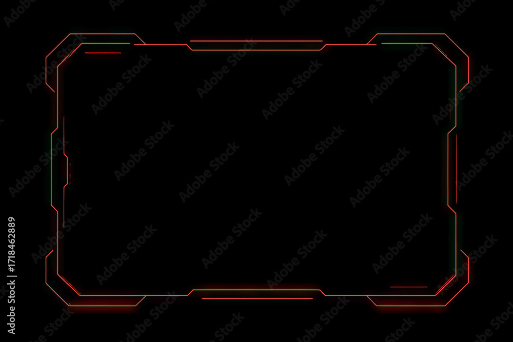 Aufkleber futuristic tech frame with simple composition and enhanced 3d effect. concept of sci-fi design, mode
