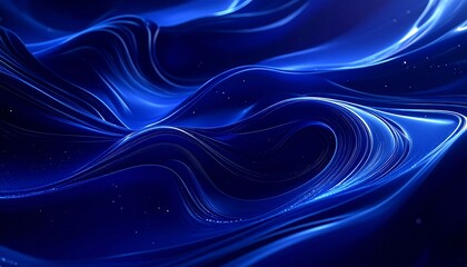 Abstract blue flowing waves