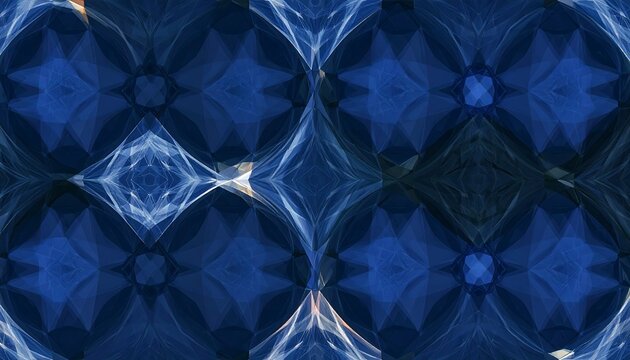 Abstract blue geometric pattern with repeating shapes