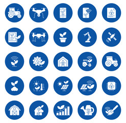 Fototapeta premium Icons Representing Agricultural Technology and Modern Farming Innovations