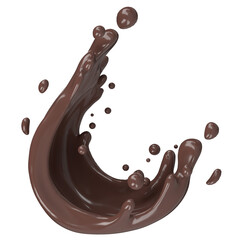3D coffee splash wave liquid drink design icon