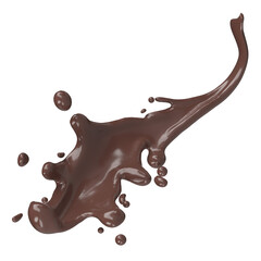 3D coffee splash chocolate wave drop design icon