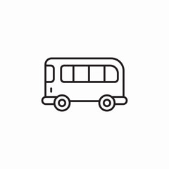 shuttle bus icon sign vector