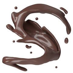 3D coffee splash liquid wave caffeine icon design