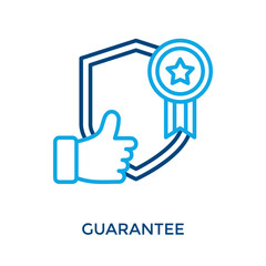 Guarantee Icon Outline Color Style. Vector Illustration For Graphic Design