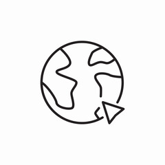 click world icon sign vector