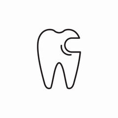tooth root canal dental icon sign vector