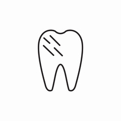 worn tooth icon sign vector