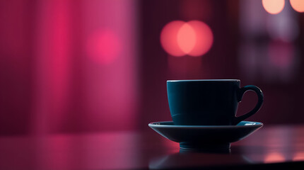 cup of coffee on a red background