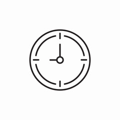 clock time icon sign vector