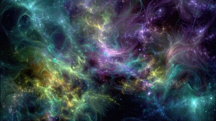Colorful Nebulae In Deep Space