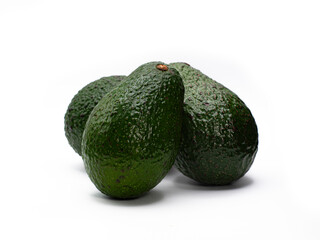 AVOCADOS ON WHITE BACKGROUND