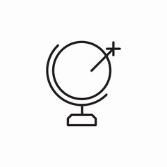 globe point location icon sign vector
