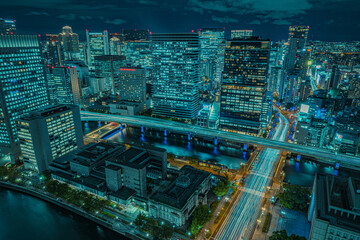 大阪淀屋橋から見た夜景