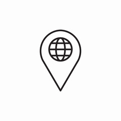 world location pin icon sign vector