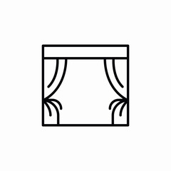 curtains stage icon sign vector