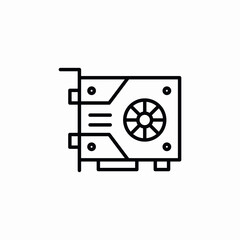 graphics card computer icon sign vector
