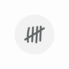 Obraz premium count lines icon sign vector