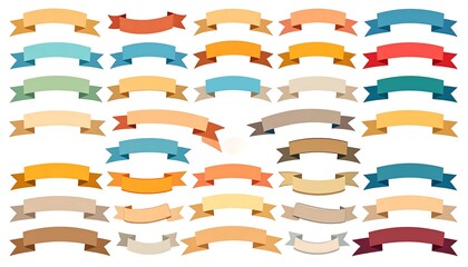 Collection of colorful vintage ribbons