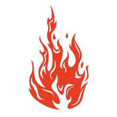 Fiery Flames Isolated Burning Symbol