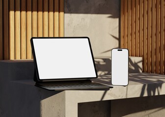 Responsive Web Design and website Mockup, Devices Mock up, Smartphone desktop tablet laptop template Mockup