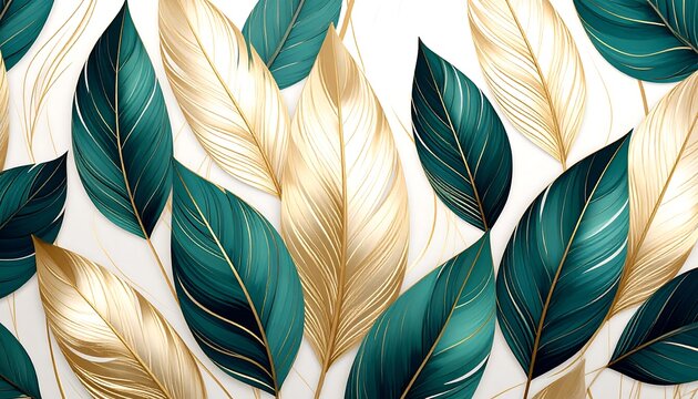 Abstract botanical background - Powered by Adobe