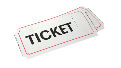 Pair of Blank Tickets on White Background for Events and Entertainment