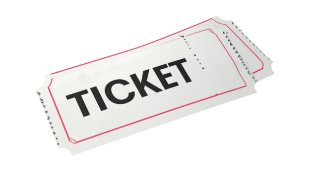 Pair of Blank Tickets on White Background for Events and Entertainment