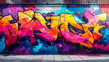 Vibrant graffiti art on a city wall