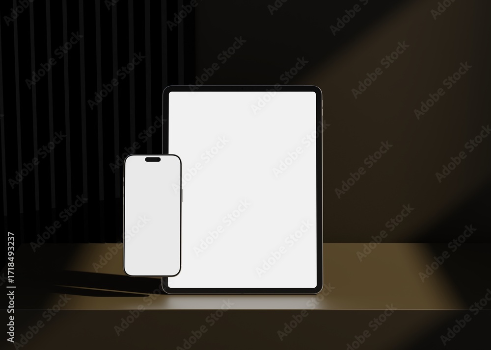 Canvas Prints responsive web design and website mockup, devices mock up, smartphone desktop tablet laptop template