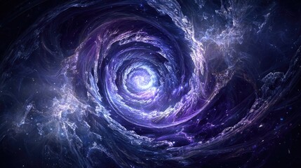 Abstract Spiral Galaxy In Deep Space
