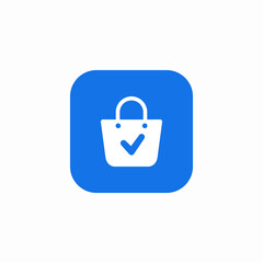 added shopping bag icon sign vector