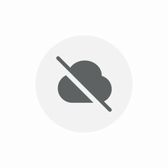 cloud removal icon sign vector