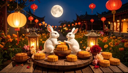 Festive Mid-Autumn mooncakes