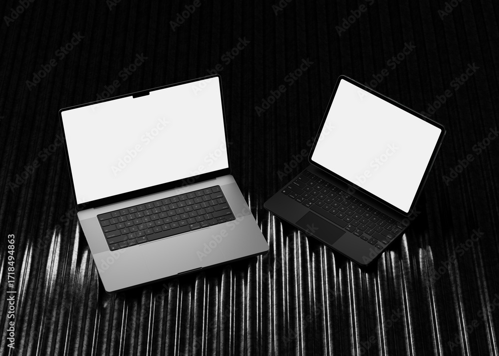 Canvas Prints responsive web design and website mockup, devices mock up, smartphone desktop tablet laptop template