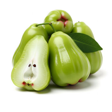 Green rose aple with smooth glossy skin