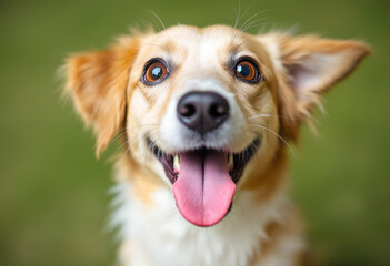 Funny Crazy Dog Portrait