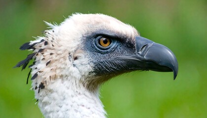 White Headed Vulture Profile.